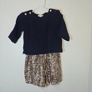 Crewcuts Girls Sparkle Romper - Size 4